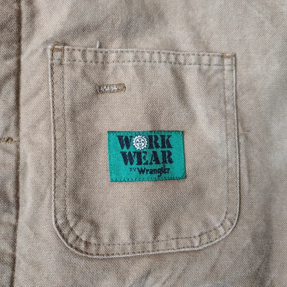 VINTAGE Wrangler Work Wear Jacket Faded Blanket Lined Canvas Chore Coat Street - Picture 2 of 13